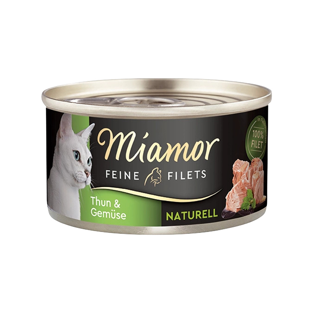 MIAMOR Feine Filets Naturelle Tuńczyk Warzywa w Sosie 80g Karma dla Kotów